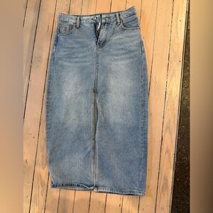 Commense Light Wash Denim Skirt